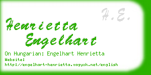 henrietta engelhart business card